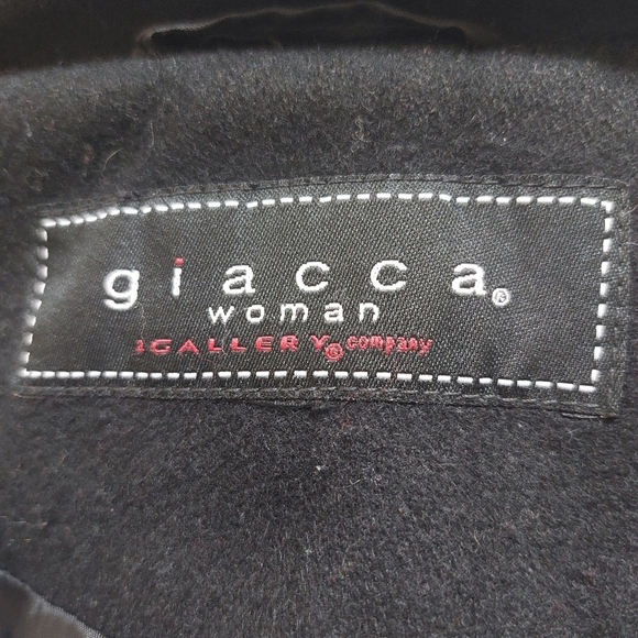 Giacca Gallery Black Wool Coat - Picture 7 of 15